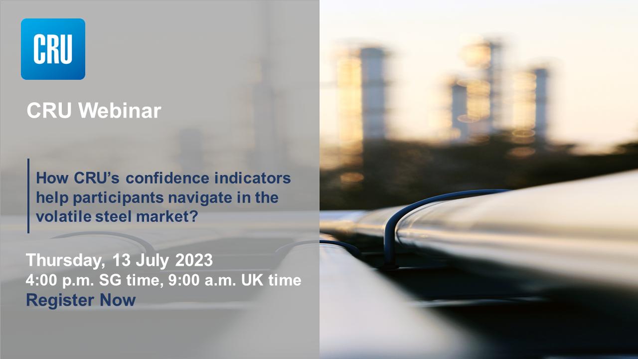 How CRU’s confidence indicators help participants navigate in the volatile steel market? Image